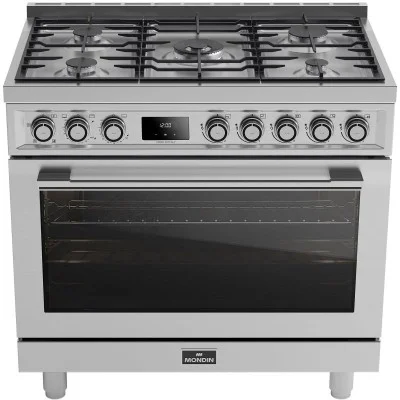 Mondin 5-burner cooker, 90x60 cm - Silver